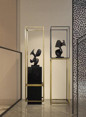 落地大理石雕塑底石座窗酒店商办公楼走场道摆TZ-106件橱带灯展台