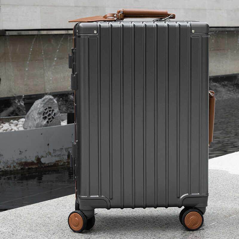 正品向轮行李箱女拉箱登机箱20静铝框旅行音箱杆万男24寸26密码箱