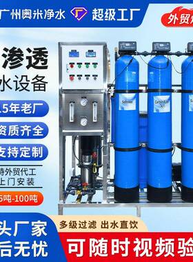 反渗透水处理设备RO工业净水器双级反渗透超纯水设备去离子软化水