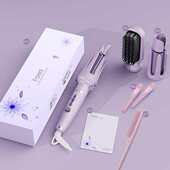 faers全自动卷发棒直发梳三合一可换头卷直两用负离子不伤发