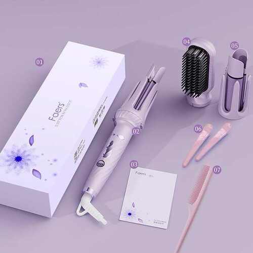 faers全自动卷发棒直发梳三合一可换头卷直两用负离子不伤发