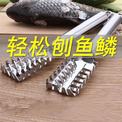 Stainless Steel Fish Scale Scraper, Manual Fish Descaler Too