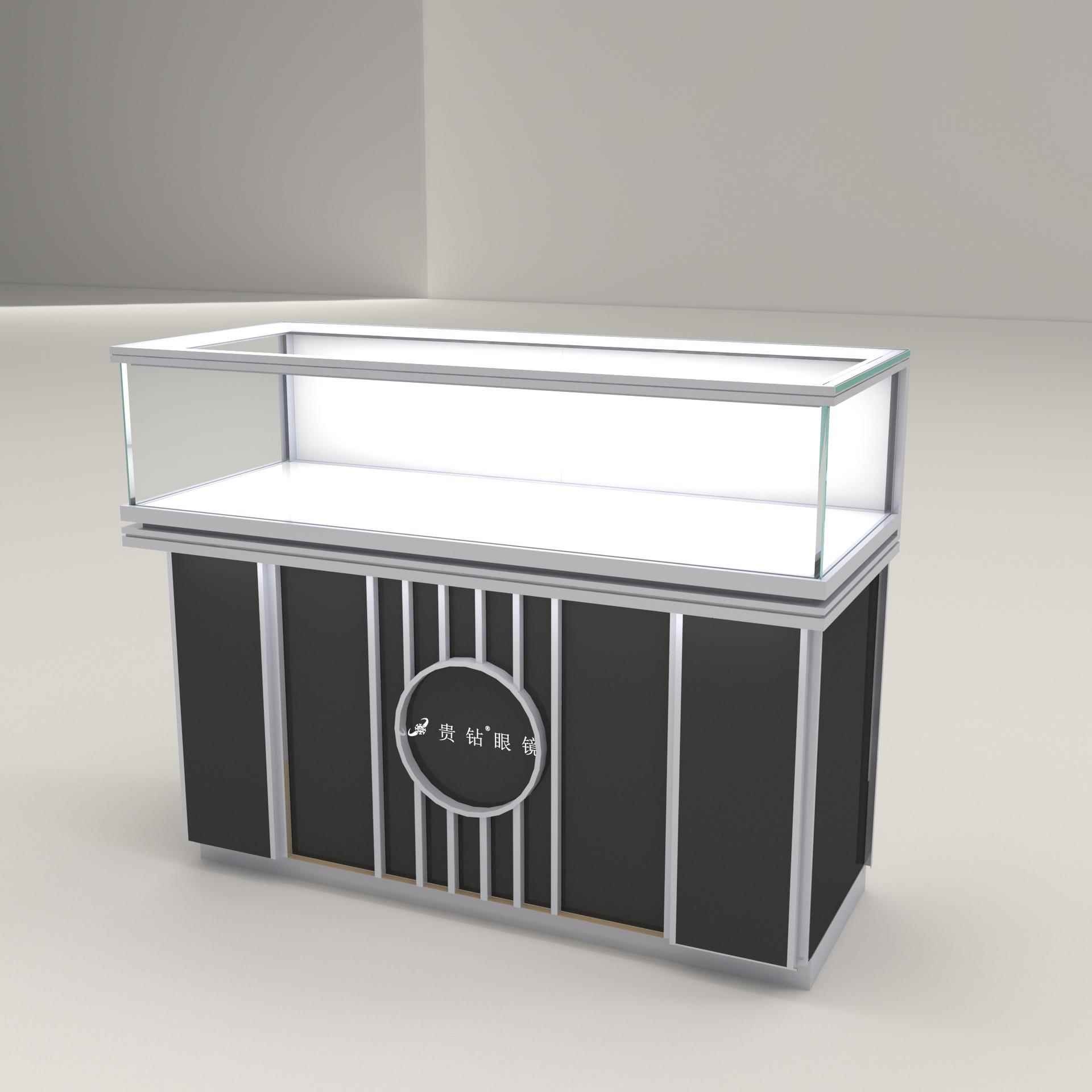 新款珠宝首饰玉器柜台简约风钢化玻璃展示柜饰品抽屉式展示架