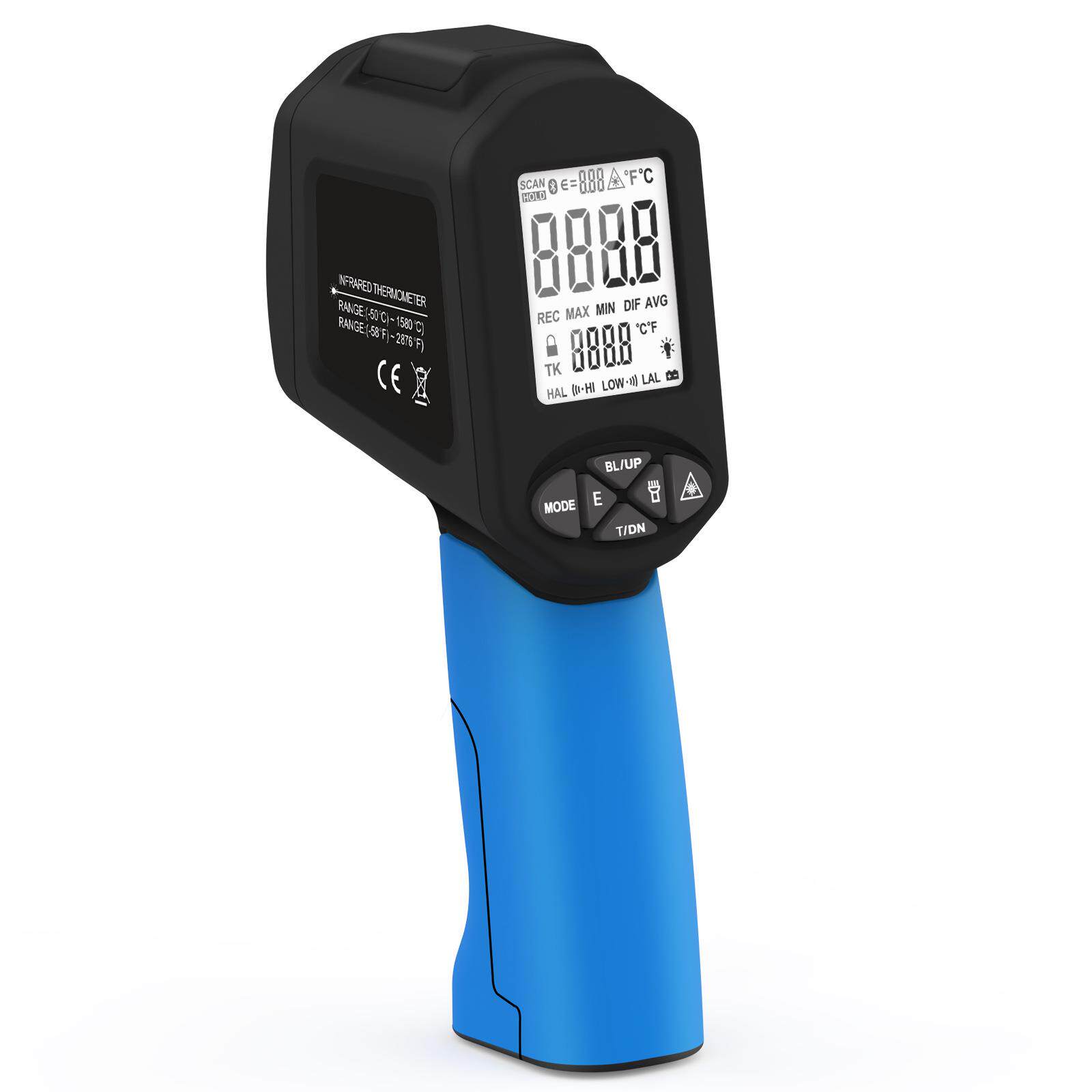 华普HP-1580高温双激光型测温仪工业电子温度计红外手持测温枪