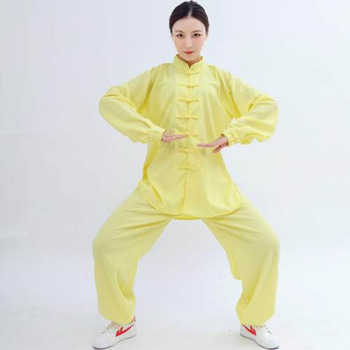 高档太练极服秋太极拳服装中式晨竹节麻武术练功服春中年老表演服