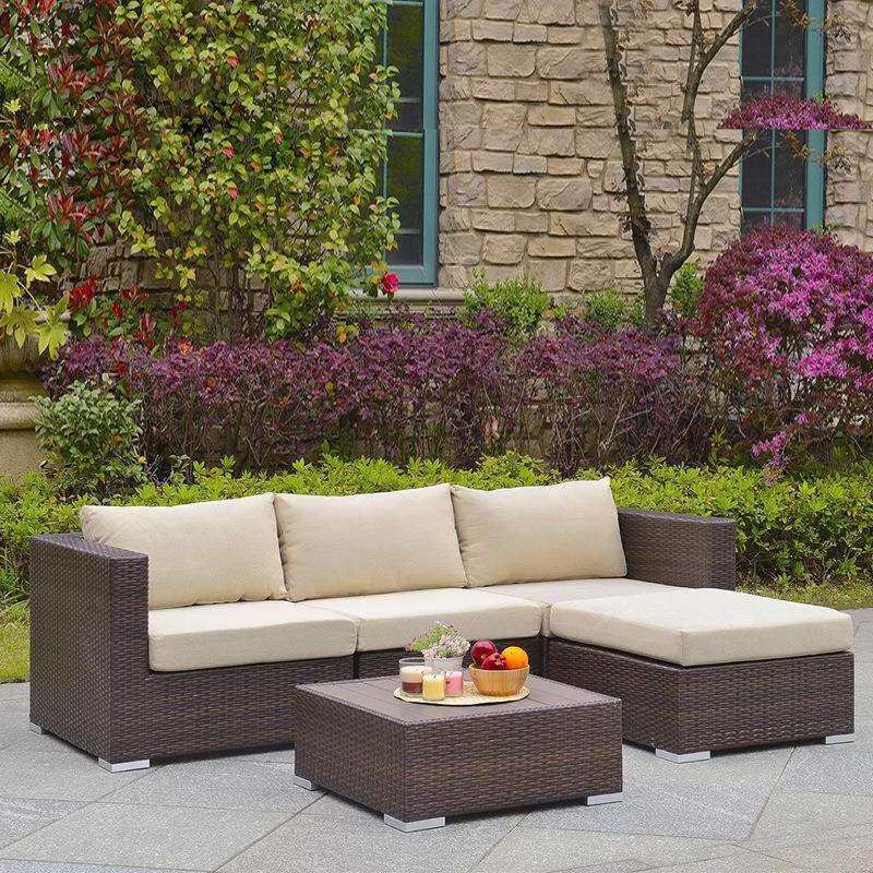 户外沙发庭院休闲三人藤编沙发组合阳台室外藤沙发茶几阳光房藤椅