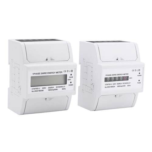 跨境 X5TM7S液477-U单相轨电表导式电能表迷你型电表晶显示