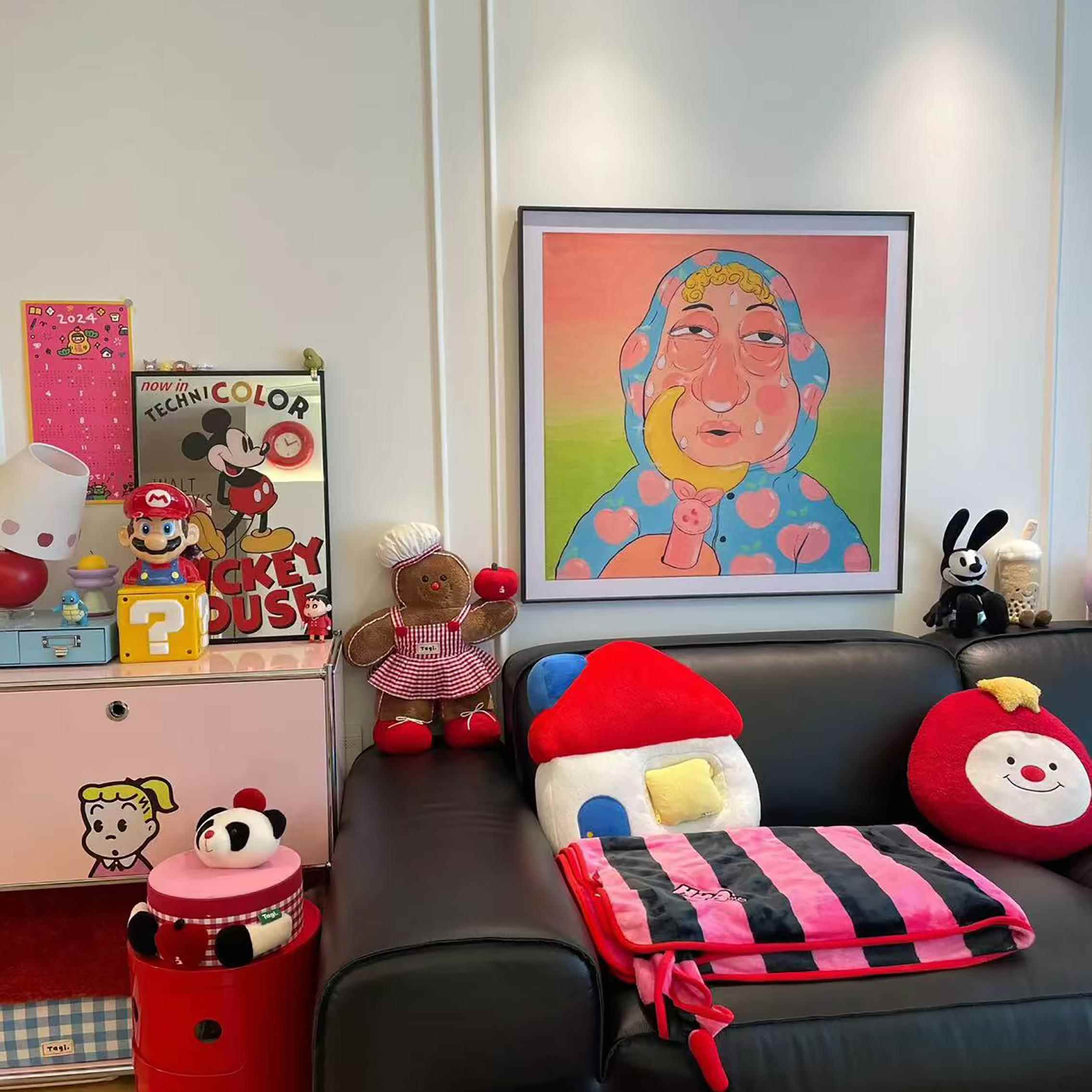 杜秋锐潮流艺术画沙发背景墙装饰画网红卧室床头ins餐厅装饰挂画图片