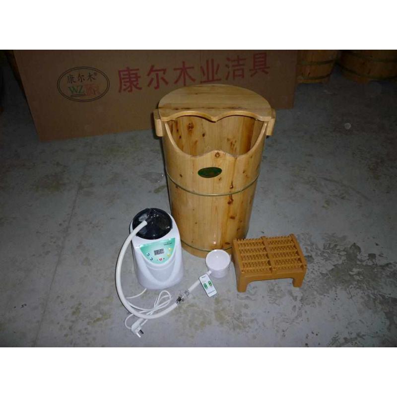 康尔木桶熏蒸足浴木桶足桶熏蒸木桶熏蒸足桶蒸汽足桶熏蒸足浴盆
