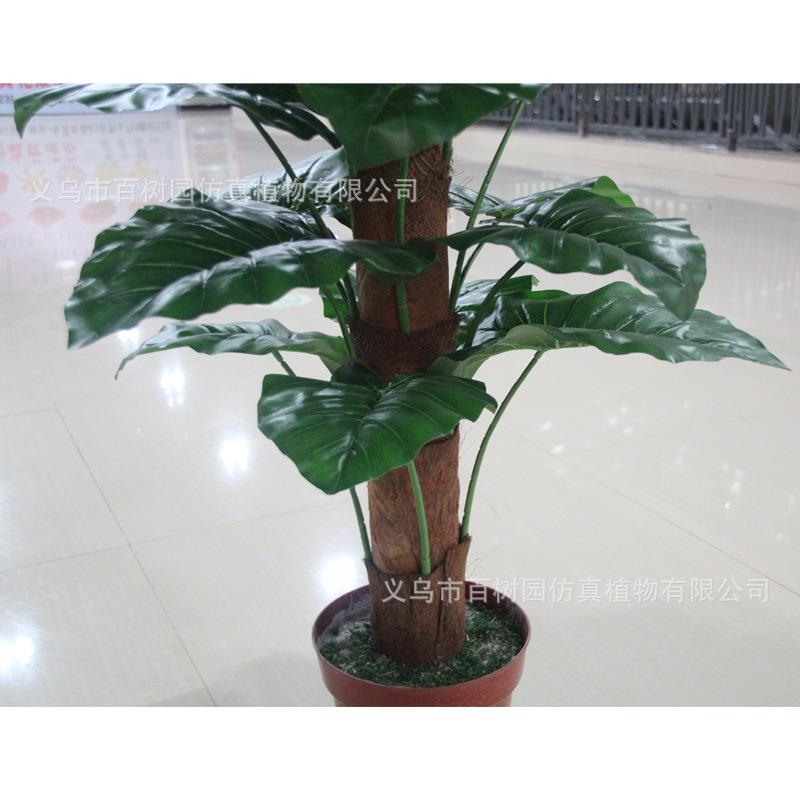 外贸仿真植物包棕绿萝室内摄影道具场景装饰落地盆栽绿植假树