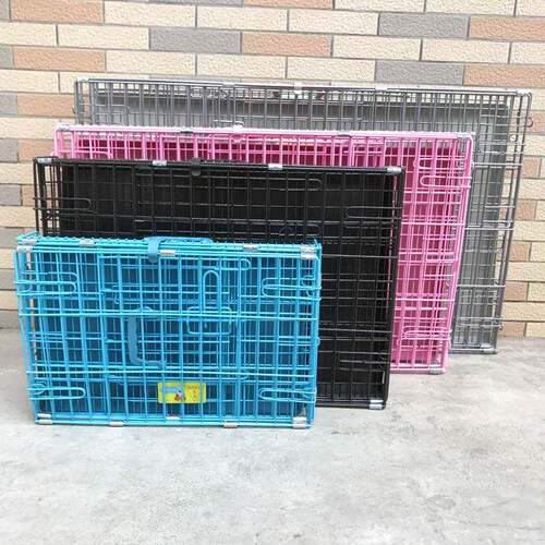 新款直销狗笼子中小型犬泰迪狗笼带厕所折叠宠物笼通用猫笼兔笼鸡