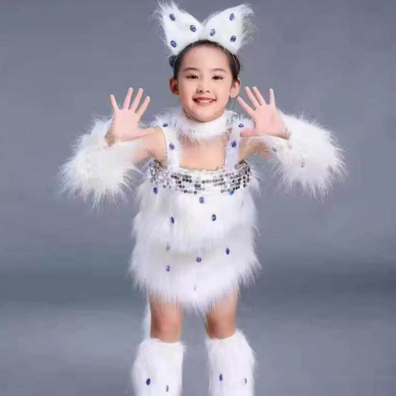 爱跳舞的小怪兽儿童演出服学猫叫幼儿舞蹈服波斯猫快乐星猫表演服