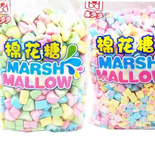 喜多多园棉花糖可爱心棒棒糖果牛轧装饰包装婚庆2斤包邮