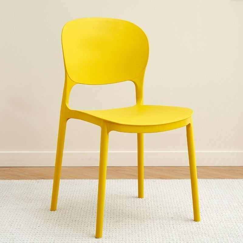 塑料创意圆靠背餐椅家用北欧网红椅现代简约休闲大人加会客厚安