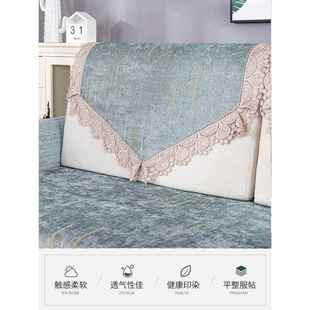 通用防滑坐垫沙发垫棉麻简约现代组合布艺 纯色全包沙发套巾四季