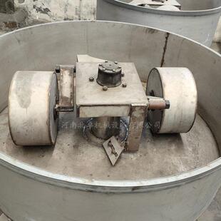 不锈钢双轮碾压搅拌机 加厚矿粉碾轮式搅拌机 钢渣压碎轮碾机