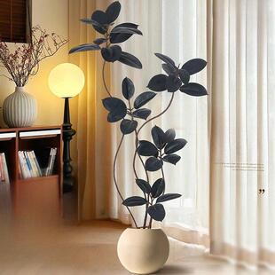 模拟绿色植物黑钻石橡胶树室内客厅大盆栽典雅可及豪华彷生人造树