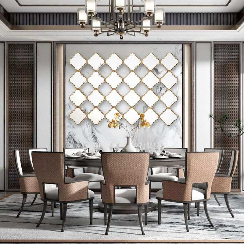 欧美式挂镜别墅装饰镜子玄关壁炉镜子餐厅走廊背景墙组合壁挂镜子