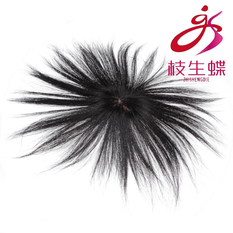 正品枝蝶假发真人发丝发头顶头皮卷发直片补稀疏薄生款隐形璇补发