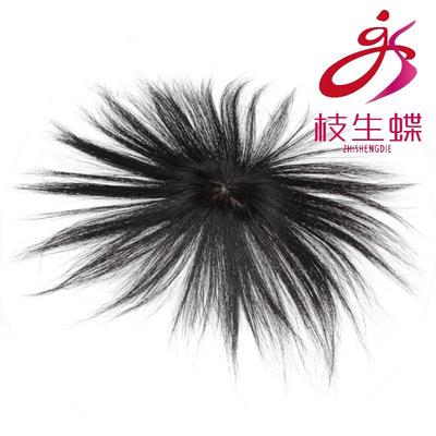 高档枝生蝶假真人发丝头顶头皮璇形卷发直发发片补发稀疏薄款隐补