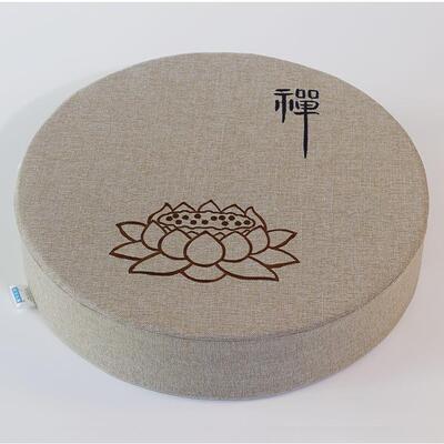 高拜端绣花蒲团垫布艺圆形榻榻VMT米阳台飘窗加厚修禅佛坐垫打坐