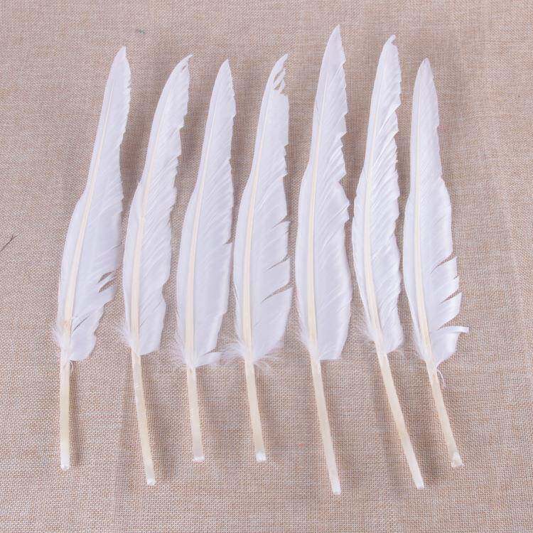 厂家直销28-32cm彩色驼背鹅毛羽毛笔diy翅膀装饰帽子服装辅料羽毛