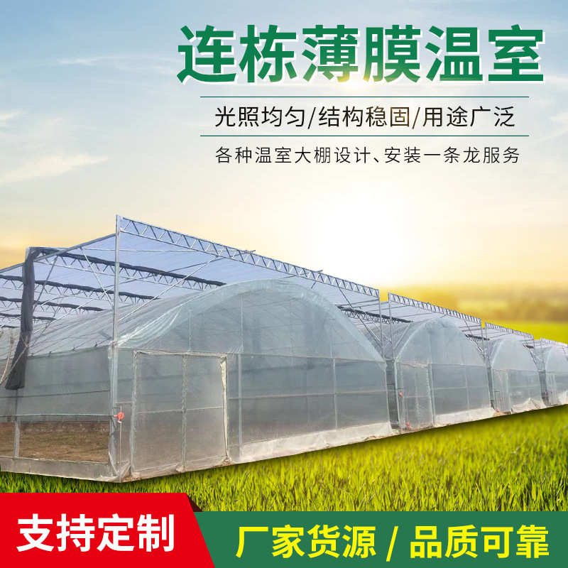 连栋薄膜温室大棚日光温室透明塑料薄膜蔬菜大棚景观农业工程项目