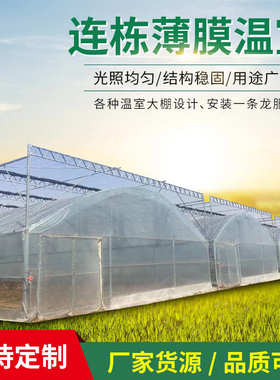 PO膜智能温室薄膜连动温室大棚种植养殖大棚连动双拱双膜温室配件