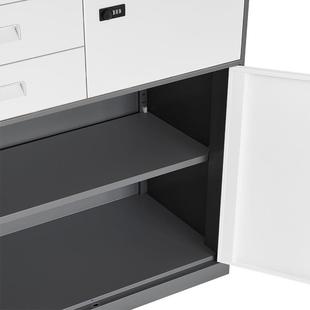 套色档带锁办公柜密码 文件柜矮柜资阳台公储物柜案柜料柜办铁ZF