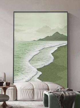 简约抽象客厅装饰画肌理海浪玄关走廊壁画大幅沙发背景墙落地挂画