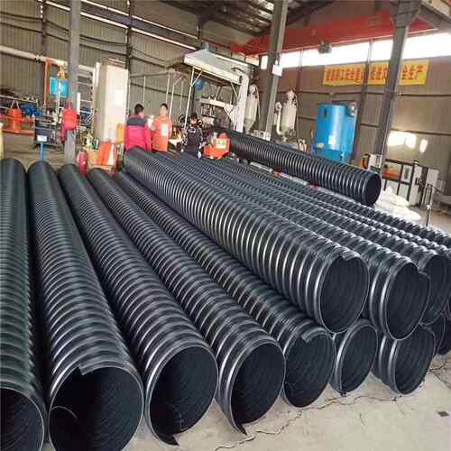 pe钢带增强螺旋波纹管pe钢带管波纹管DN300市政工程排水排污管