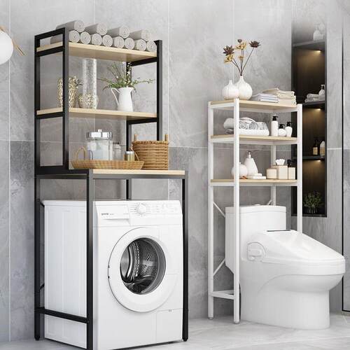 Bathroom toilet rack washing machine large storage shelf架子