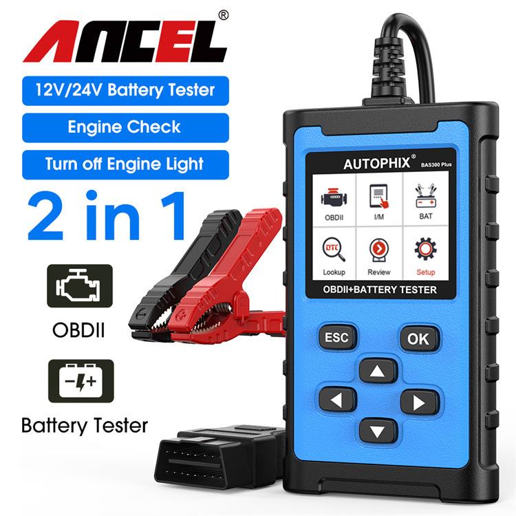 Autophix BAS300 Plus 汽车OBDII诊断 6V12V24V电池测试仪分析仪