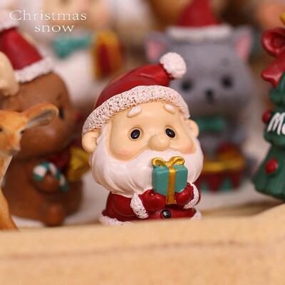 Snowman and Reindeer Ornament, Christmas Tabletop Decor圣诞