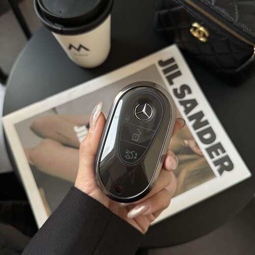 适用奔驰钥匙套GLCE级E300L车C260L扣A200L包C200皮革GLS钥匙壳