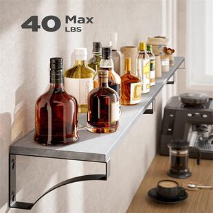 免打孔壁挂厨房置物架微波炉调料多功能收纳置物架墙上木板储物架