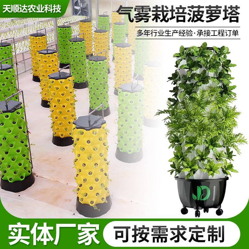 立式水培种植机家庭楼顶阳台重小白菜香菜菠萝塔气雾栽培模式