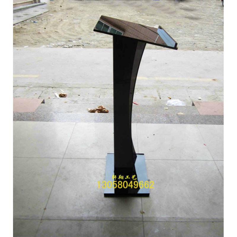 迎宾台创意时尚售楼部接待台展示台透黑茶色亚克力演讲台小型立式