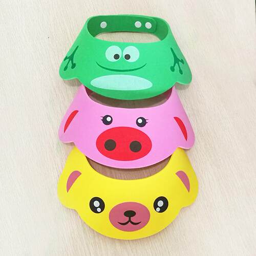 New Baby Shampoo Hat Cartoon Children's Bath Cap Infant Sham