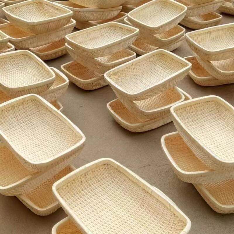 柳编簸箩卤菜现捞筐长方形簸箕馒头柳条收纳筐簸箩干果炒货筐藤编