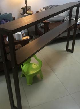 8V沙发置物实架靠墙后长条木多层书架缝隙架MYR背窄桌子床头床尾