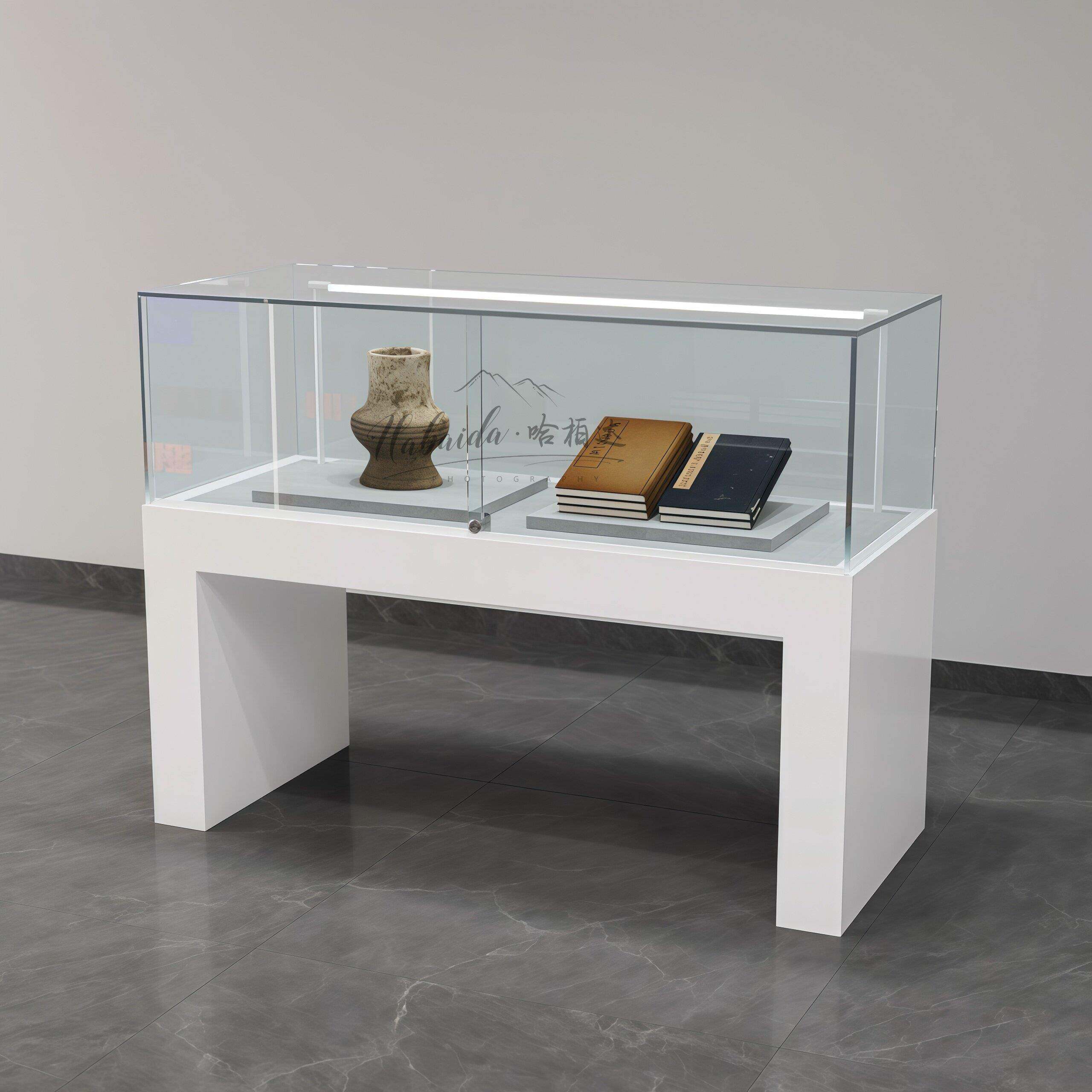 木质烤漆博物馆展示柜公司企业展厅样品陈列柜玻璃展柜饰品展示柜