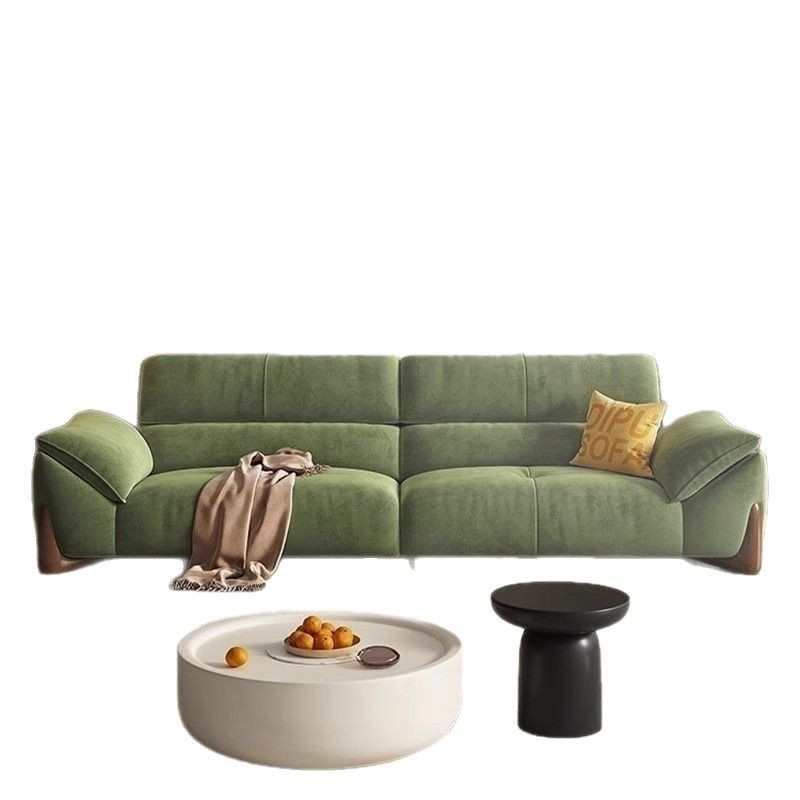 现代简约奶油风布艺家用沙发客厅猫抓绒布高靠背大小户型网红沙发