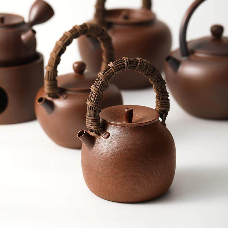 景德镇老岩泥泡茶煮茶壶烧水提梁壶手工电陶炉陶壶大号容量非梵山
