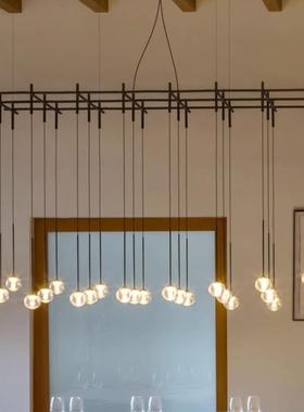 Algorithm北欧现代简约螺旋纹黑色吊灯售楼餐厅楼梯卧室床头灯具