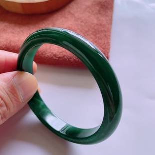 57圈口天然真品翡翠正品 水润气质细腻冰蓝水满色正圈手镯40.62g