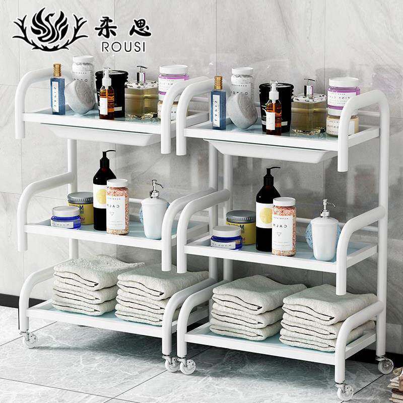 采购产品美容推车，美容沙龙特别理发店柜，烫发和染色美甲工具推