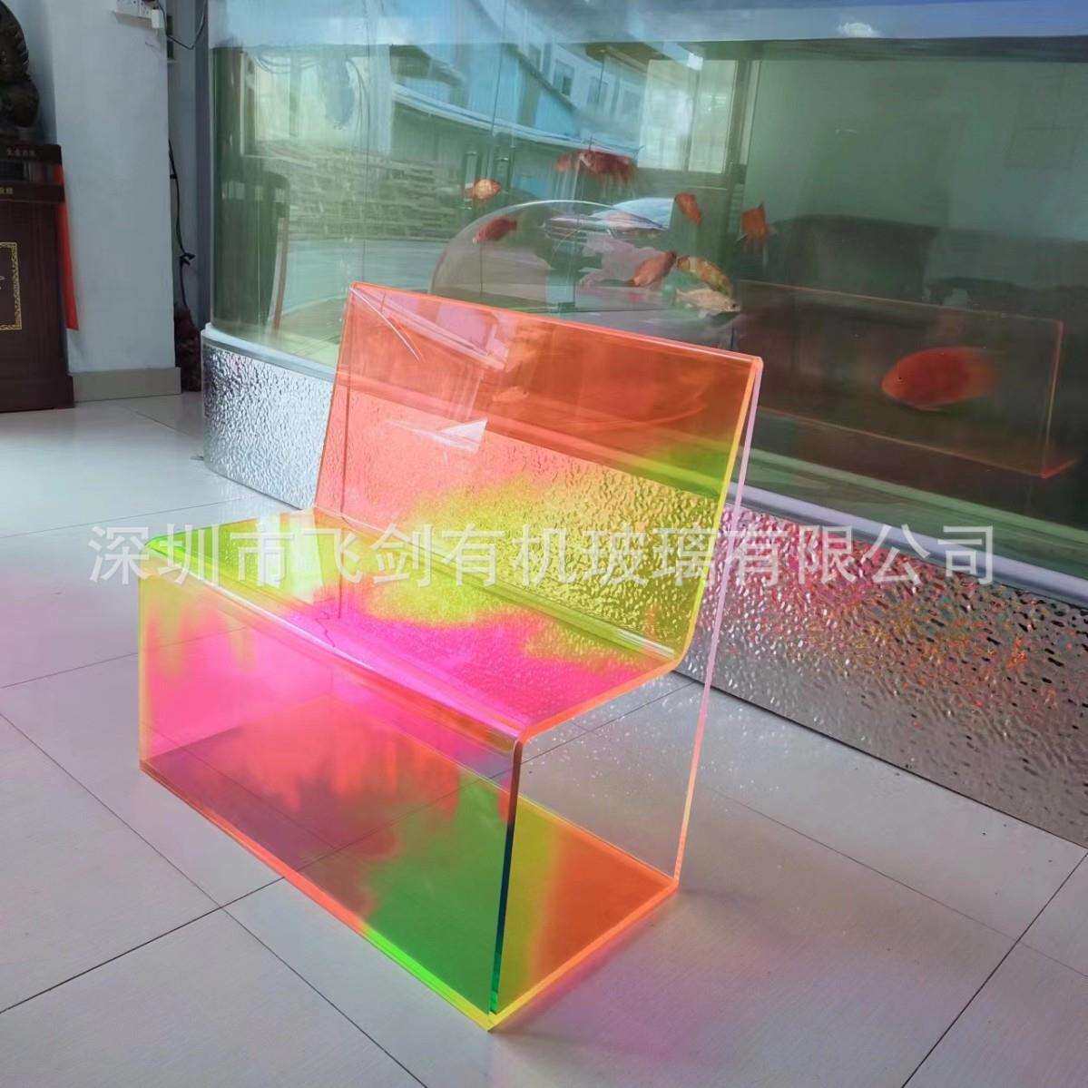 亚克力渐变彩色商场橱窗商品展示架陈列柜简约设计商业办公用具