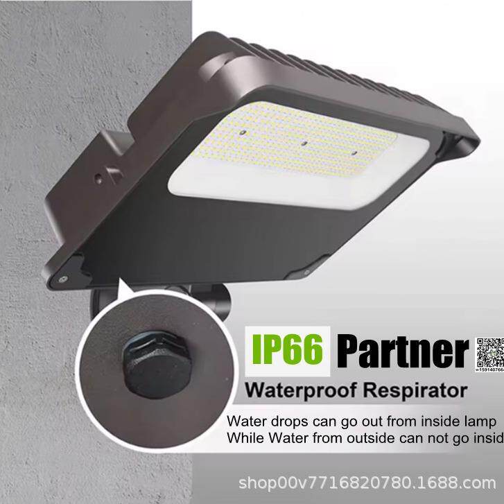 5年质保工程压铸铝100w美规泛光灯灯具50W防水IP66防雷击10kv20kv