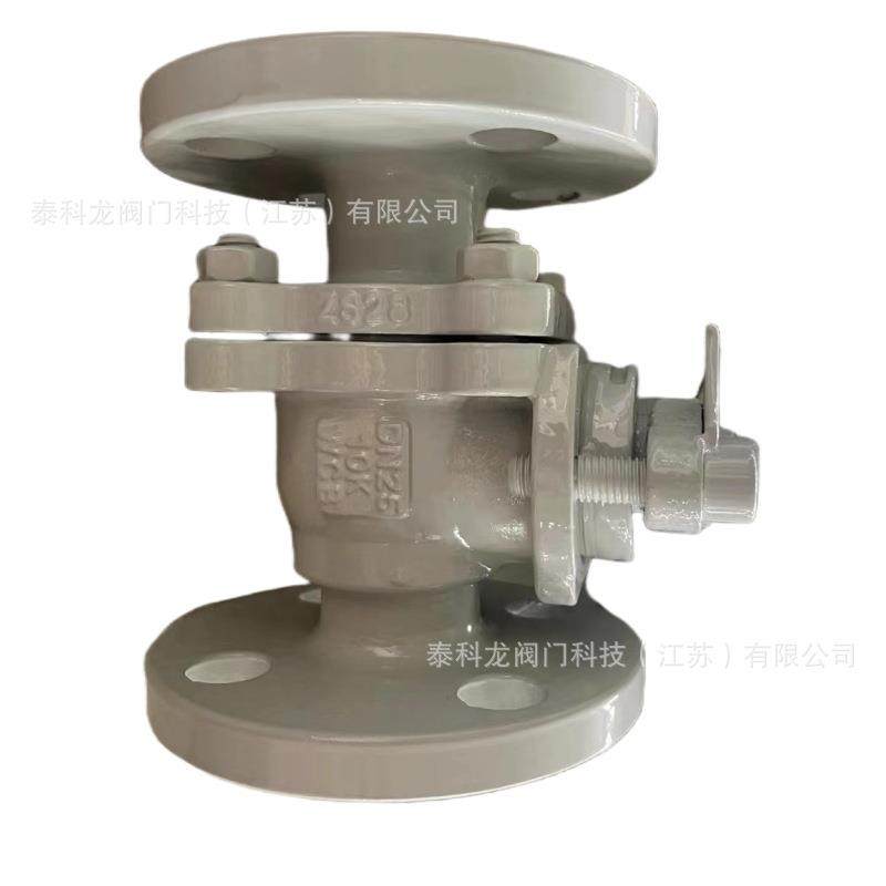 Q41F46-10K日标JIS10K铸钢衬四氟手动法兰球阀